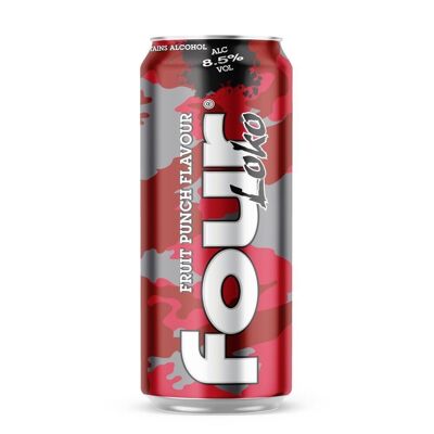 Four Loko Ready-to-Drink Fruit Punch Flavor 8.5% Alcohol- 440 ml