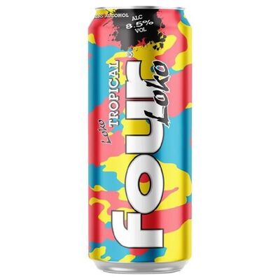 Four Loko Ready-to-Drink Tropical Flavor 8.5% Alcohol- 440 ml