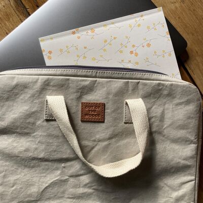 Gray Laptop/Tablet Cover in Washable Paper