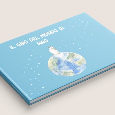 Nao's world tour - children's book - 5 languages, animal discovery birthday gift hero of the story unique creation