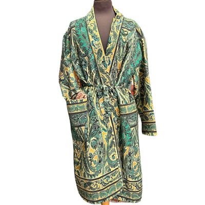 Women's padded reversible kimono