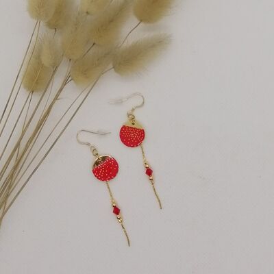 Red and gold Manuela earrings