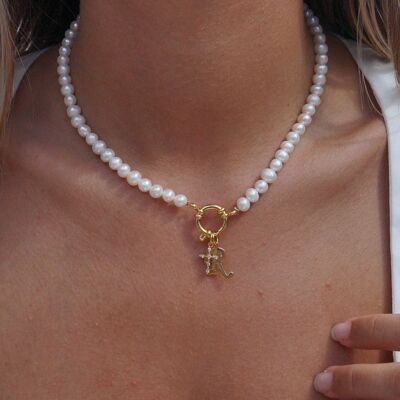 COLLANA • GENTIANE • - foglia argento