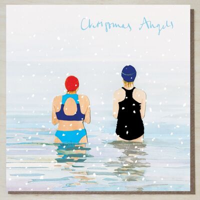 Christmas Angels Card (wild swimming)