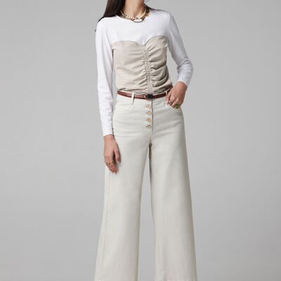 (8502-JASOL) PANTALON PIERNA CINCO BOLSILLOS BOTONES