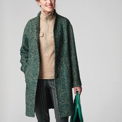 (8526-ODEON) HIGH NECK COAT