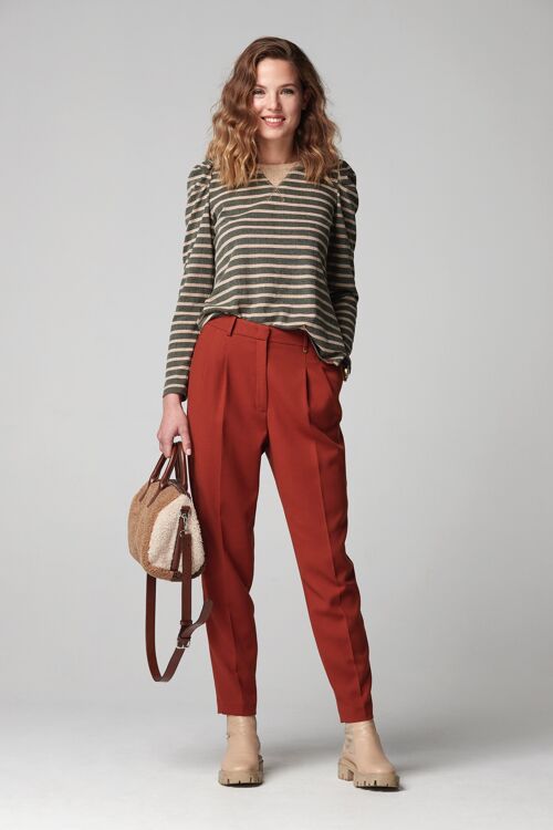 (8532-ALNES) PLEATED TROUSERS