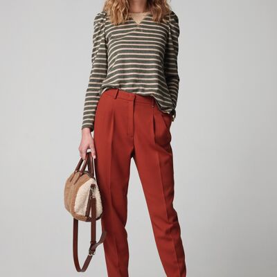 (8532-ALNES) PLEATED TROUSERS