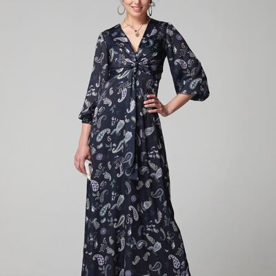 (9508-TOGOL) ROBE DEUX PIÈCES IMPRIMÉ MULTICOLORE