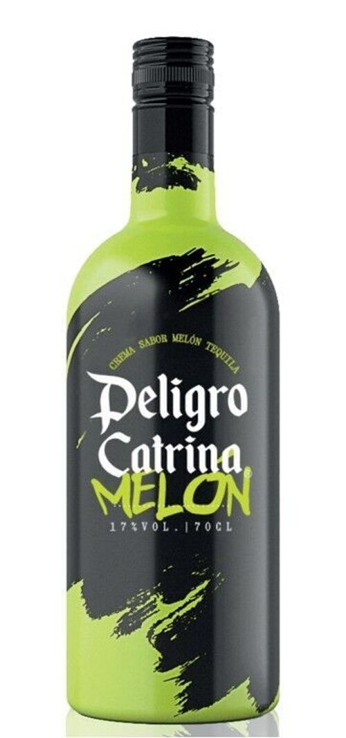 Tequila Crema Premium Peligro Catrina 17% Alcohol Sabor Melón - 700 ml