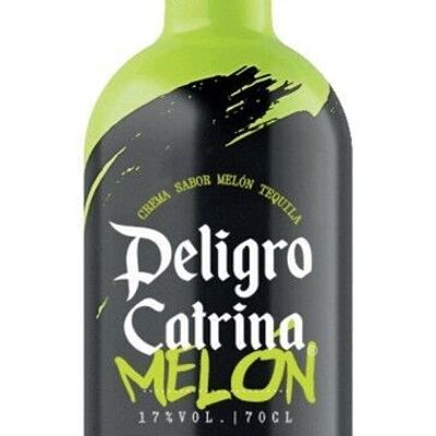 Tequila Crema Premium Peligro Catrina 17% Alkohol Sabor Melón - 700 ml