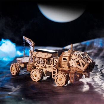Puzzle 3D en bois DIY Navitas Rover à énergie solaire, Robotime, LS504, 23x8x11cm 3