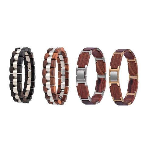 Houten armbanden set | handgemaakt  | UITVERKOOP! SALE | goud zilver