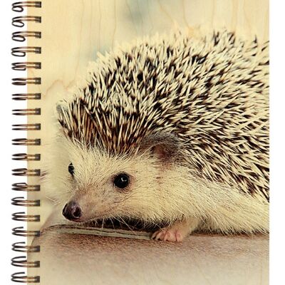 HEDGEHOG WOODEN COVER NOTEBOOK