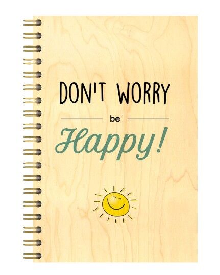 TACCUINO CON COPERTURA IN LEGNO - NON PREOCCUPARE