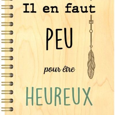 CARNET COUVERTURE  BOIS - IL EN FAUT PEU