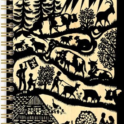 WOODEN COVER NOTEBOOK - MOUNTAIN POYA