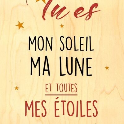 CARTE BOIS HAPPY WOOD - SOLEIL-LUNE