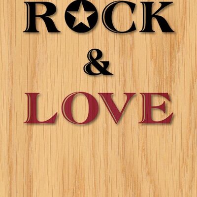 HAPPY WOOD WOOD CARD - ROCK N LOVE
