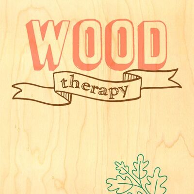 WOOD CARD HAPPY WOOD - THERAPY