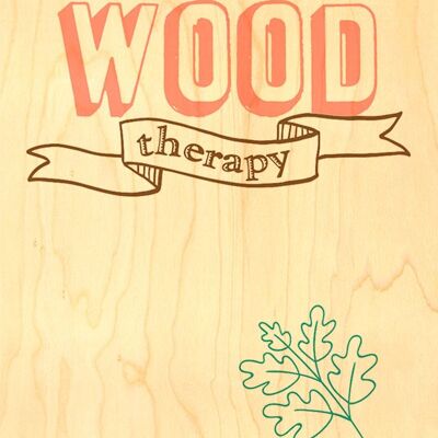 WOOD CARD HAPPY WOOD - THERAPY