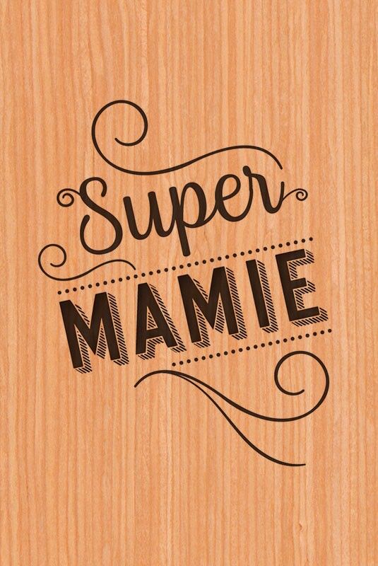 HAPPY WOOD HOLZKARTE – SUPER GRANNY TYPO