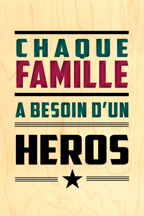 CARTE BOIS HAPPY WOOD - FAMILLE HEROS