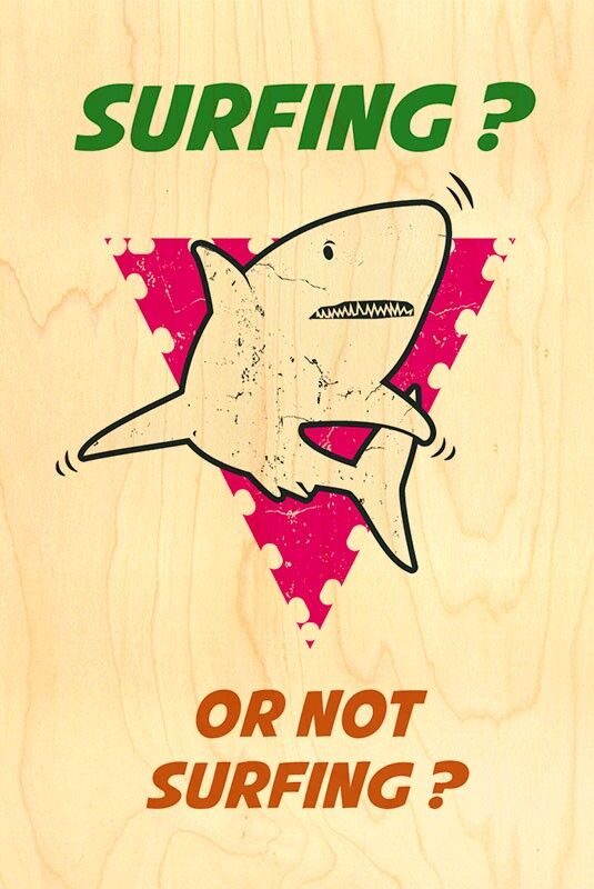 SURF O NON SURF CARTOLINA DI LEGNO