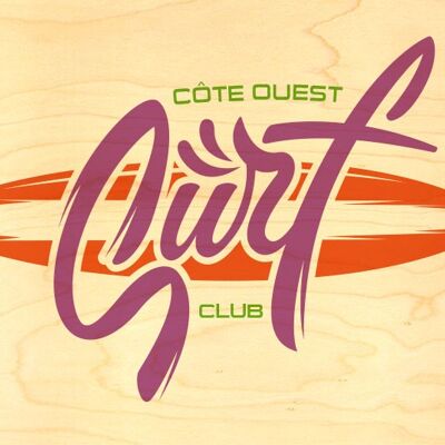 CARTE POSTALE BOIS COTE OUEST SURF CLUB