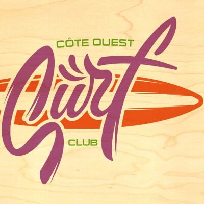CARTE POSTALE BOIS COTE OUEST SURF CLUB