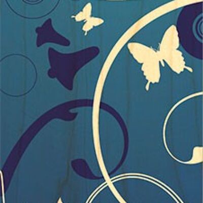 BLUE BUTTERFLY WOODEN BOOKMARK