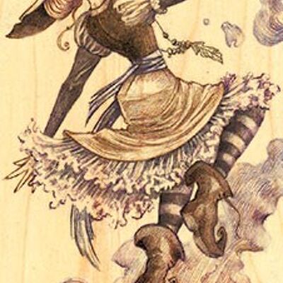 WOODEN BOOKMARK LITTLE WITCH