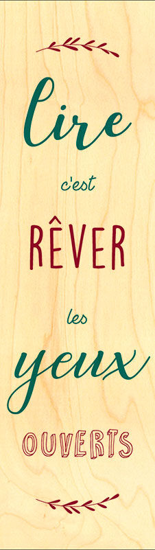 WOODEN BOOKMARK READ REVER