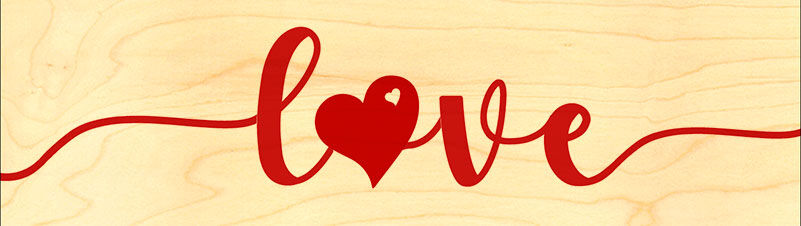 LOVE WOODEN BOOKMARK