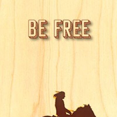 BE FREE WOODEN BOOKMARK