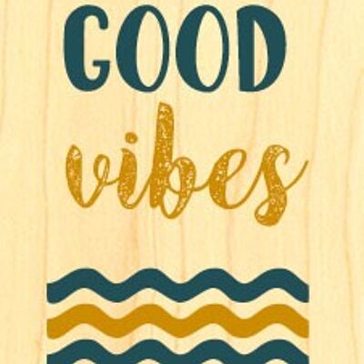 GOOD VIBES WOODEN BOOKMARK