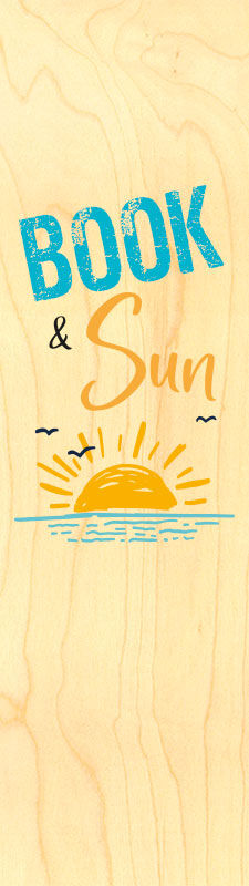 BOOK & SUN WOODEN BOOKMARK