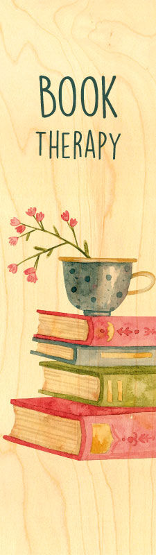 BOOK THERAPY WOODEN BOOKMARK