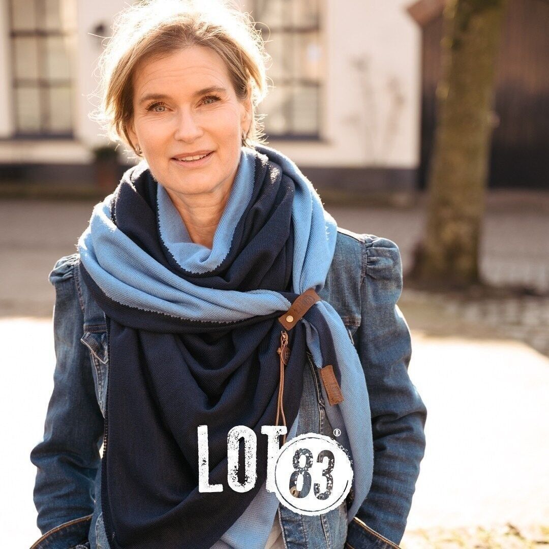 Sciarpa Fien Twin Navy-Jeansblue