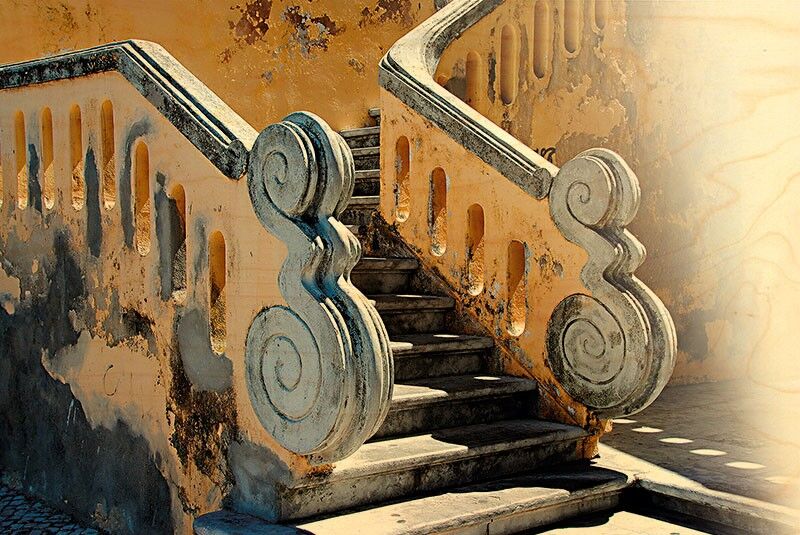 VECCHIA CARTOLINA DELLA SCALA DI LEGNO