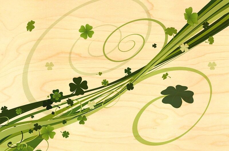 CARTOLINA DI LEGNO DI TRIFOGLIO