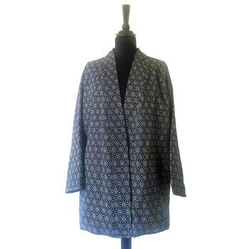 Veste kimono doublée en coton japonais Etoiles 2