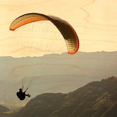 PARAGLIDING WOODEN POSTCARD