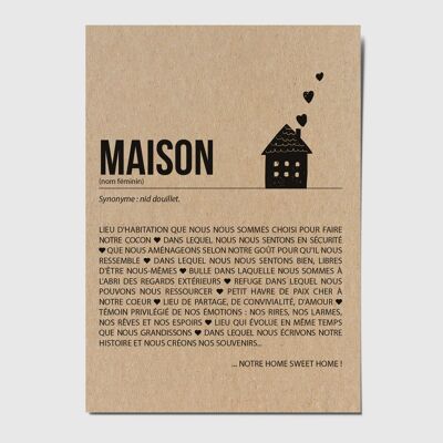 Carte postale définition Maison