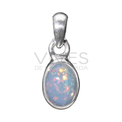 Pendente ovale mini opale (PL)