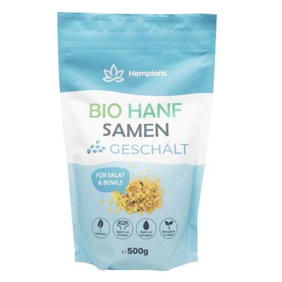 HEMPIONS Semi di canapa biologici sbucciati 500 g - confezione da 6