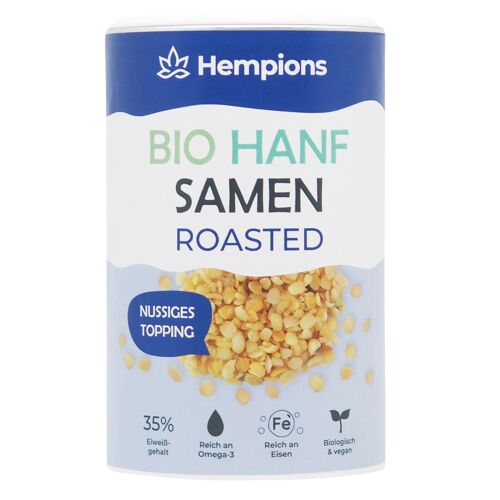 HEMPIONS Organic Roasted Hemp Seeds, 200 g - Pack of 6