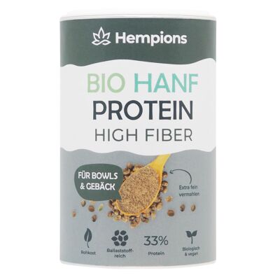 HEMPIONS Proteine ​​di Canapa Biologiche ad Alto Contenuto di Fibre 175 g - Confezione da 6