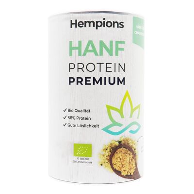Bio Hanfprotein Premium 56%, 175 g - aus geschälten Hanfsamen