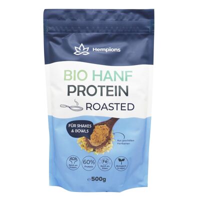 HEMPIONS Protéine de Chanvre Bio Grillée 500 g - Paquet de 6